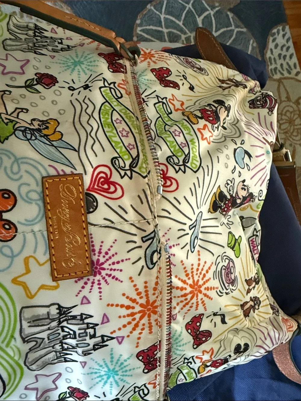 Dooney & Bourke White Multi Disney Print Hobo Bag